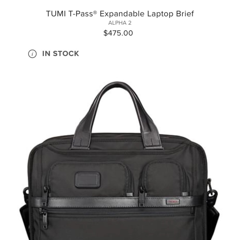tumi briefcase